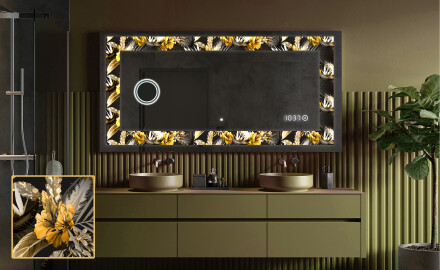 Backlit Decorative Mirror - Floral Symmetries