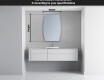 Irregular Mirror LED Lighted decorative design M221 #4