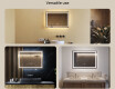 Designer Backlit LED Bathroom Mirror 70x50cm with Dual color, Touch Switch, Demister - L49 #2