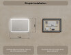 Designer Backlit LED Bathroom Mirror 70x50cm with Dual color, Touch Switch, Demister - L49 #8