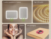 Lighted rectangular mirrors for the bathroom 100x70cm with Dual color, Touch Switch, Demister #6