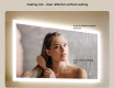 Rectangular backlit bathroom mirror 120x70cm with Dual color, Touch Switch, Demister #5