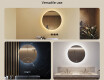 Round mirror with lighting 60 cm, dual color, touch switch, heating pad #2