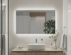 Rectangular bathroom mirror with LED lighting 80x60/60x80 cm, dual color, touch switch, heating pad