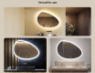Irregular‑shaped mirror with lighting, 114×84 cm, dual color, touch switch, heating mat #2