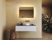 Rounded bathroom mirror with LED lighting, 80×60 cm, dual color, touch switch, heating mat #9