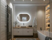 Oval mirror with LED lighting 80x50/50x80 cm, dual color, touch switch, heating pad