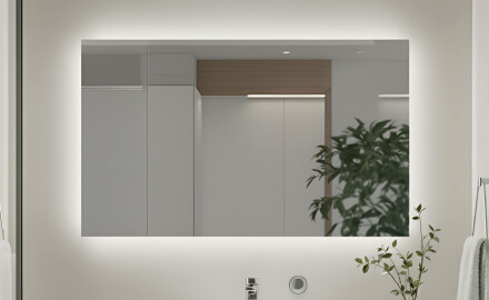 Illuminated bathroom mirror 60x80/80x60 cm with neutral light color 4500K