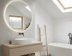 Round illuminated bathroom mirror 60 cm with neutral light color 4500K