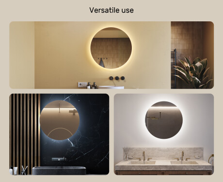 Round illuminated bathroom mirror 60 cm with neutral light color 4500K #2