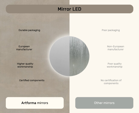 Round illuminated bathroom mirror 60 cm with neutral light color 4500K #5