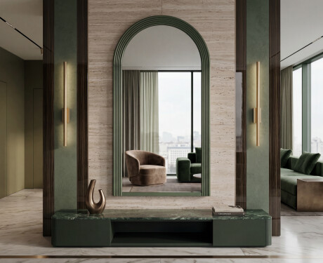 Modern mirror with a lacquered ARCUS MDF frame