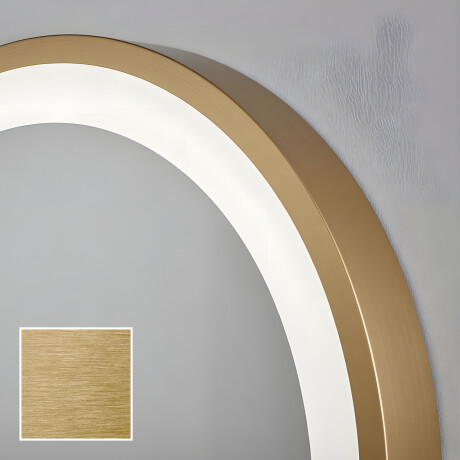 Oval LED mirror in a gold aluminum frame #2