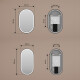 Oval LED-backlit mirror – 50x80/50x100 cm in a silver aluminum frame #3