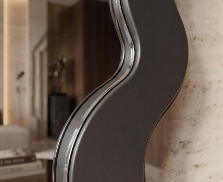 Decorative wavy mirror with a lacquered FLOW MDF frame #2