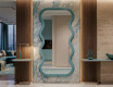 Mirror with an irregular outline in a lacquered HORIZON MDF frame