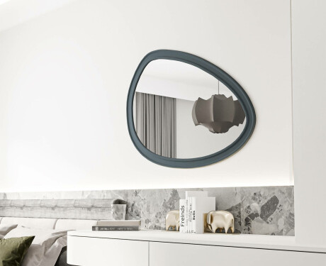 Asymmetrical mirror with decorative MDF frame L304