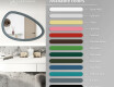 Asymmetrical mirror with decorative MDF frame L304 #3