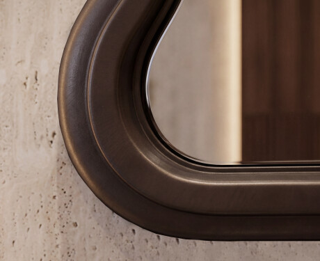 Wavy-shaped mirror in a lacquered UNDULA MDF frame #2