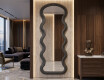 Wavy-shaped mirror in a lacquered UNDULA MDF frame #5