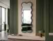 Slim wavy mirror in a lacquered VIPER MDF frame