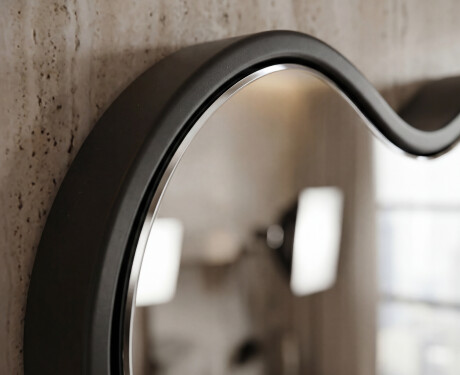 Slim wavy mirror in a lacquered VIPER MDF frame #2