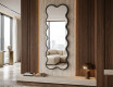 Slim wavy mirror in a lacquered VIPER MDF frame #5