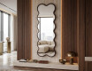 Slim wavy mirror in a lacquered VIPER MDF frame #9