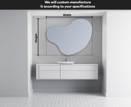 Irregular Mirror LED Lighted decorative design N221 #3