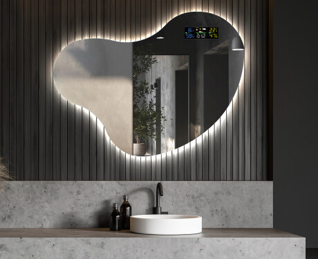 Wall asymmetrical mirror with lights LED N221 #5