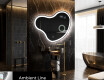 Wall asymmetrical mirror with lights LED N222 #1