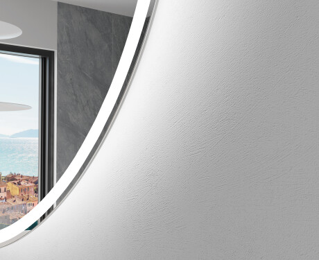 Wall asymmetrical mirror with lights LED N222 #2