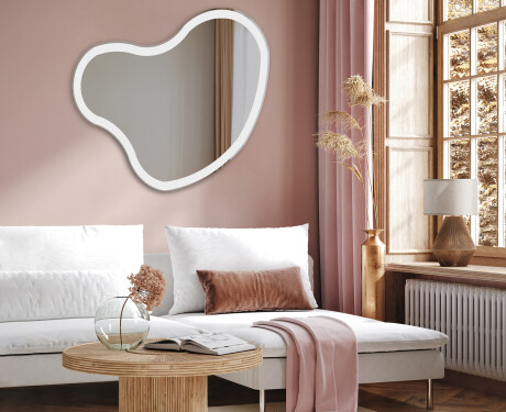 Wall asymmetrical mirror with lights LED N222 #4