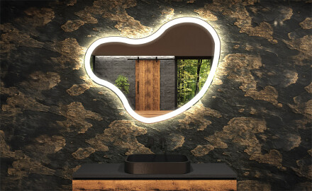 Irregular Mirror LED Lighted decorative design N222