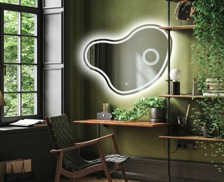 Wall asymmetrical mirror with lights LED N223 #3