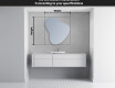 Irregular Mirror LED Lighted decorative design V221 #4