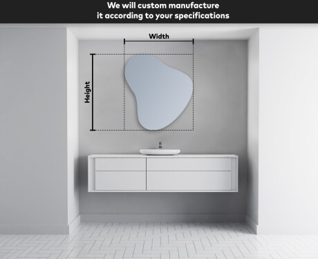 Irregular Mirror LED Lighted decorative design V221 #4