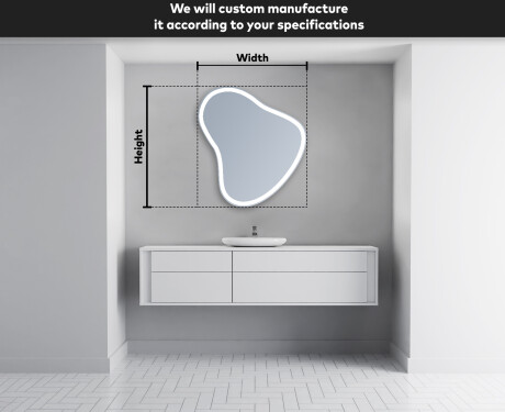 Irregular Mirror LED Lighted decorative design V222 #5