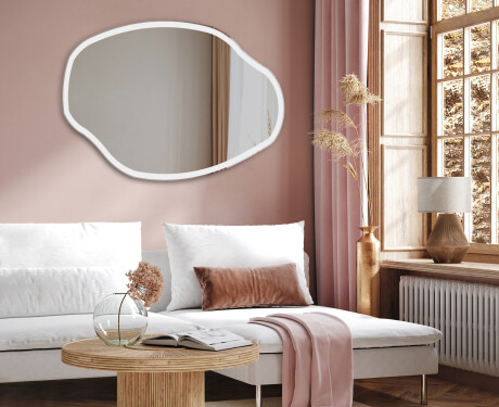 Wall asymmetrical mirror with lights LED O222 #4