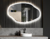 Wall asymmetrical mirror with lights LED O222 #5