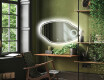 Wall asymmetrical mirror with lights LED O223 #3