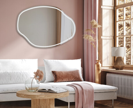 Wall asymmetrical mirror with lights LED O223 #4