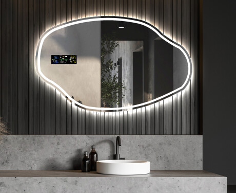 Wall asymmetrical mirror with lights LED O223 #5
