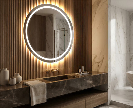 Round Backlit LED Bathroom Mirror L33