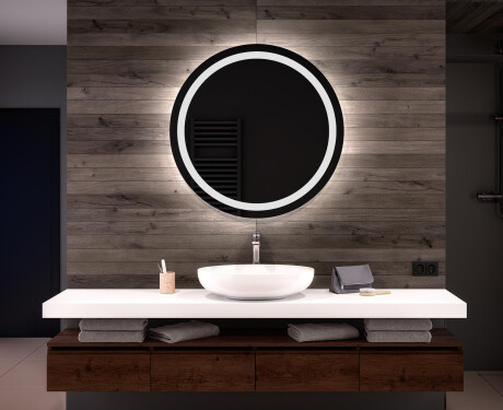 Round Backlit LED Bathroom Mirror L33