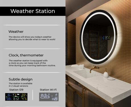 Round Backlit LED Bathroom Mirror L33 #2