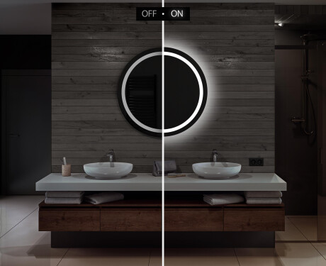 Round Backlit LED Bathroom Mirror L33 #5