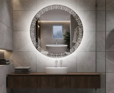 Round Backlit LED Bathroom Mirror L35