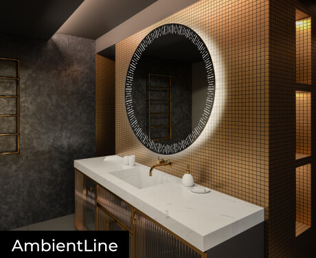 Round Backlit LED Bathroom Mirror L35 #3
