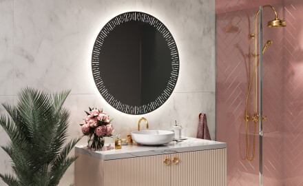 Round Backlit LED Bathroom Mirror L35